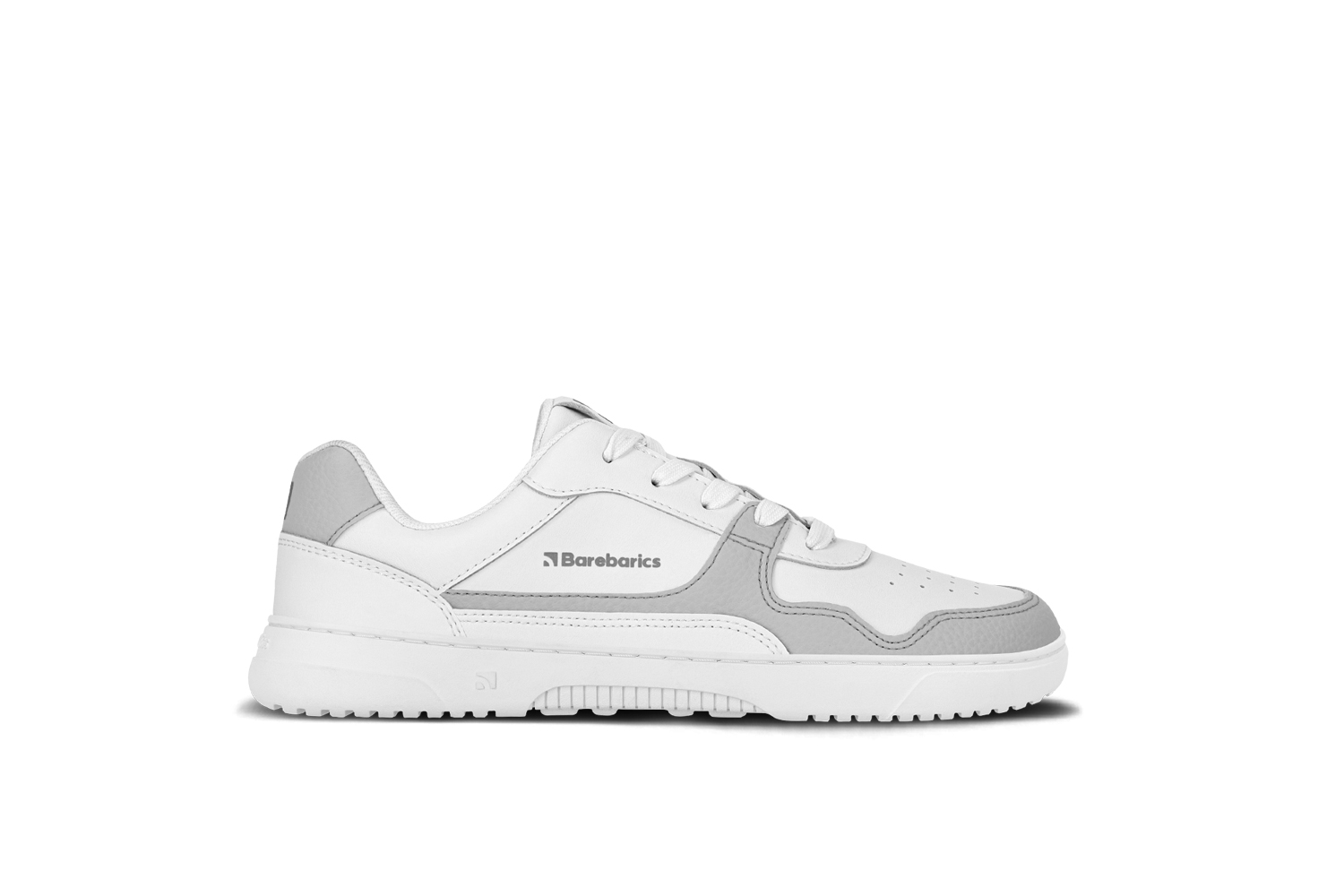 Barefoot tenisky Barebarics Zing - White & Light Grey - Leather - Image 3