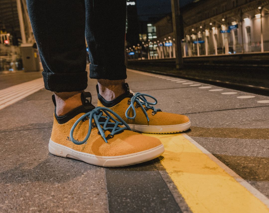 Barefoot tenisky Barebarics Bronx - Mustard – Obrázok 2