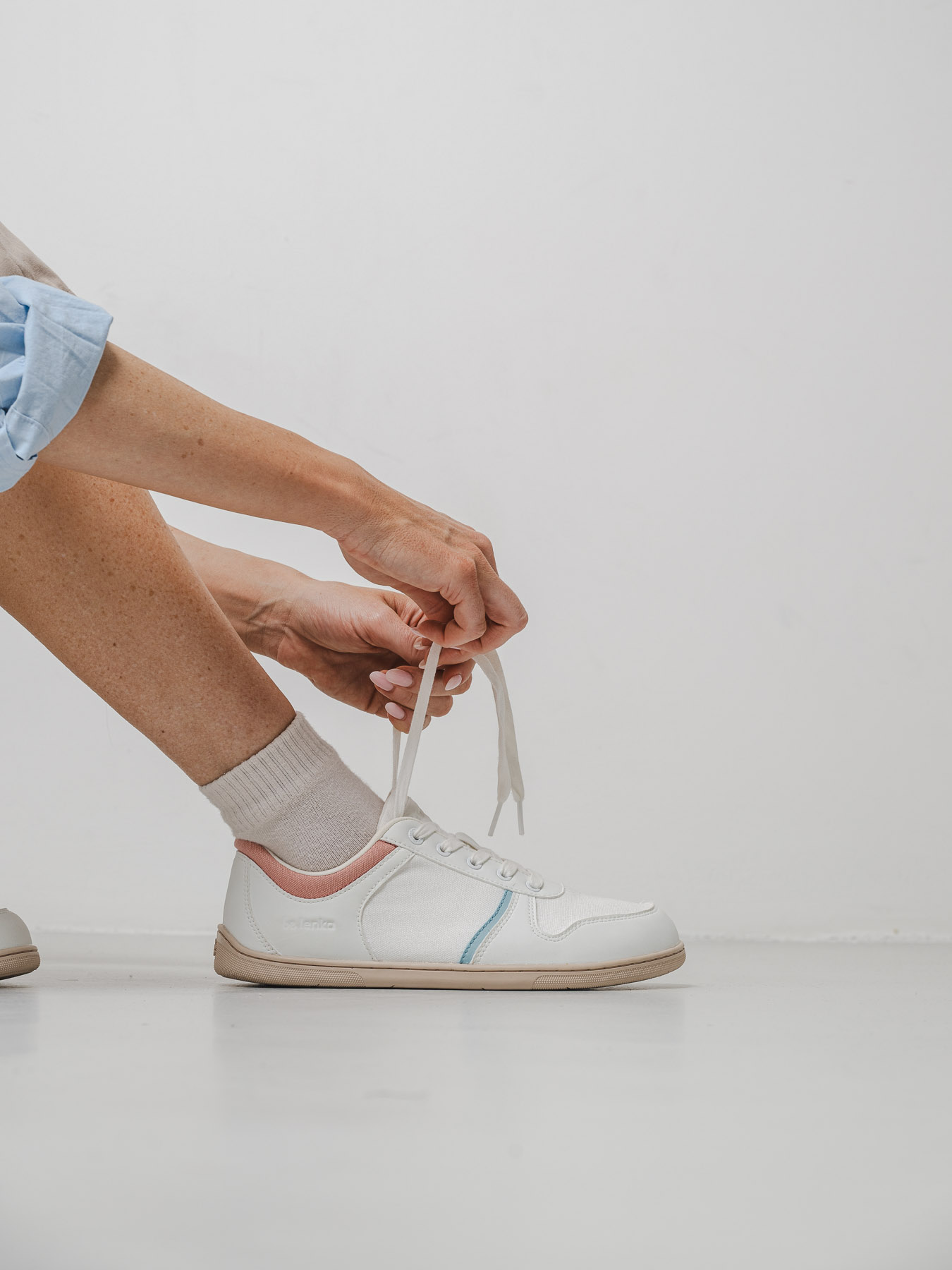 Barefoot tenisky Be Lenka Echo - White & Cotton Candy Vegan – Obrázok 2