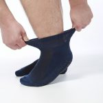 Diastuff Grip | Tenké protišmykové diabetické ponožky - tmavomodré
