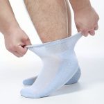 Diastuff Grip | Tenké protišmykové diabetické ponožky - svetlo modré