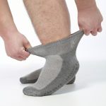 Diastuff Grip | Tenké protišmykové diabetické ponožky - sivé