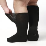 Diastuff Comfort | Hrubé diabetické ponožky bez lemu - čierne