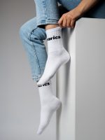Barebarics - Barefoot Ponožky - Crew - White - Big logo - 3 pack – Obrázok 3