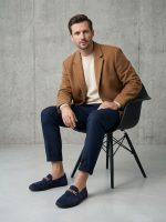 Barefoot mokasíny Be Lenka Prestage - Navy & Gold – Obrázok 2