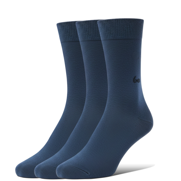 Barefoot ponožky - Crew - Essentials - Blue - 3 pack