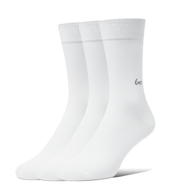 Barefoot ponožky - Crew - Essentials - White - 3 pack