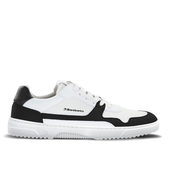Barefoot tenisky Barebarics Zing - White & Black Vegan