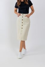 Dámska midi sukňa Be Lenka Essentials - Creme – Obrázok 2