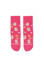 Detské barefoot ponožky Be Lenka Kids - Crew - Unicorn - BubleGum Pink – Obrázok 3