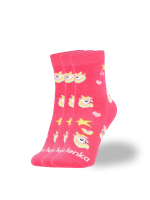 Detské barefoot ponožky Be Lenka Kids - Crew - Unicorn - BubleGum Pink - 3 pack
