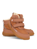 Detské zimné barefoot topánky Be Lenka Zippu Junior - All Brown – Obrázok 2