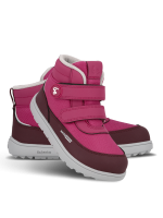 Detské zimné barefoot topánky Be Lenka Zippu Kids - Berry & Grey – Obrázok 3