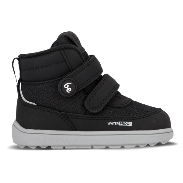 Detské zimné barefoot topánky Be Lenka Zippu Preschool - Black & Grey