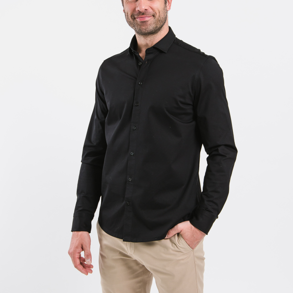 Pánska košeľa regular Be Lenka Essentials - Jet Black