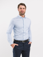 Pánska košeľa slim Be Lenka Essentials - Blue and White