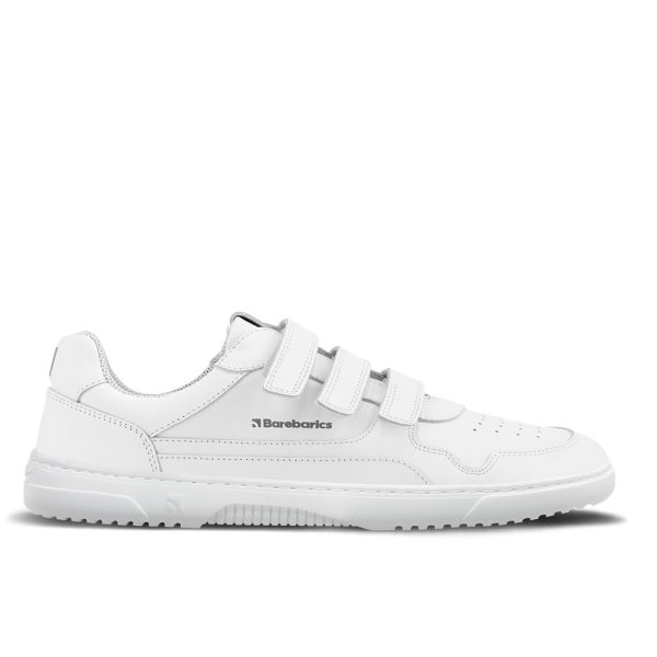 Barefoot tenisky Barebarics Zing Velcro - All White - Leather