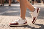 Barefoot tenisky Barebarics Wave 2.0 - White & Burgundy – Obrázok 2