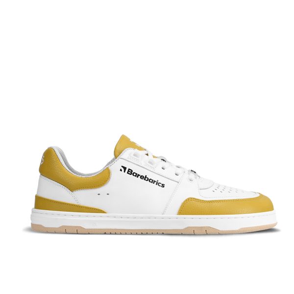 Barefoot tenisky Barebarics Wave - White & Sunset Yellow