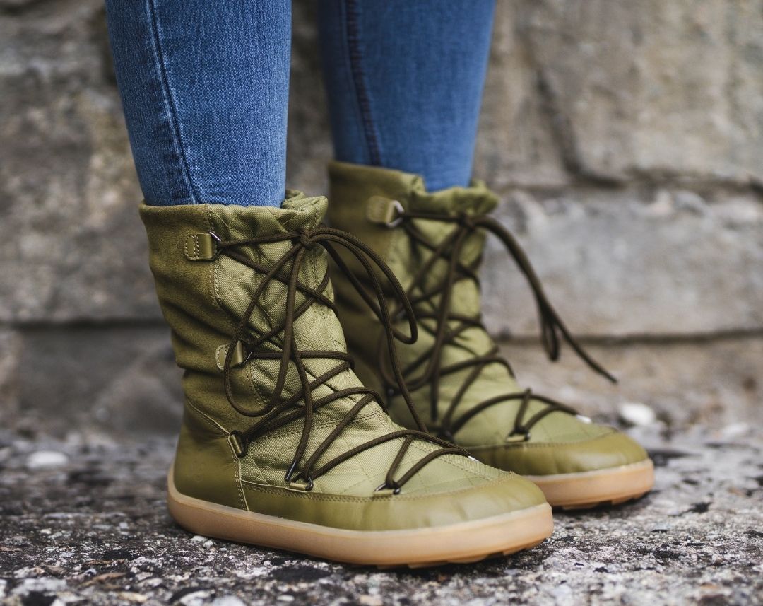 zimne-barefoot-topanky-be-lenka-snowfox-woman-army-green-27454 Zimné barefoot topánky Be Lenka Snowfox Woman - Army Green – Obrázok 1