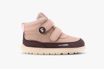 Detské zimné barefoot topánky Be Lenka Zippu Kids - Beige & Burgundy